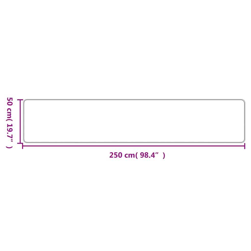Tapijtloper 50x250 cm sisal-look platina