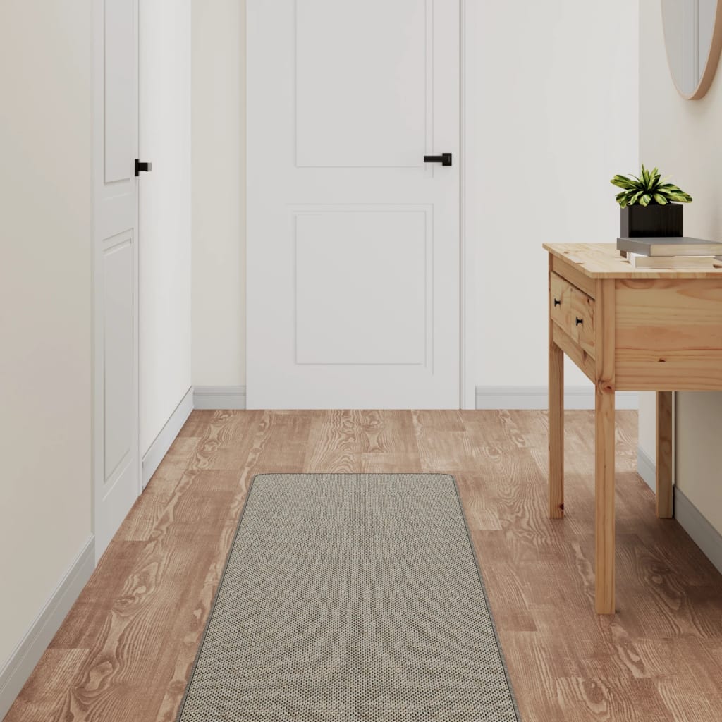 Tapijtloper 50x250 cm sisal-look platina