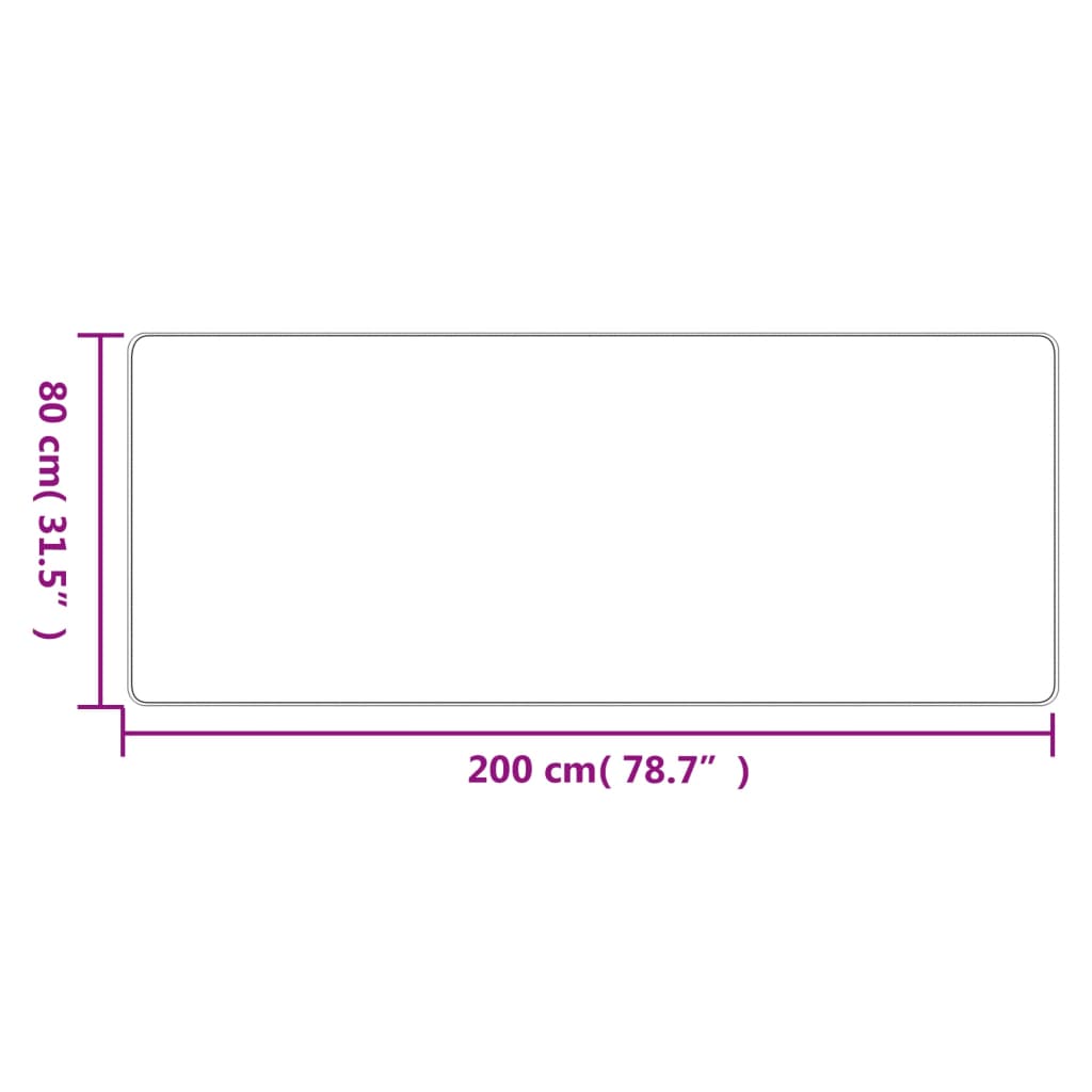 Tapijtloper 80x200 cm sisal-look platina