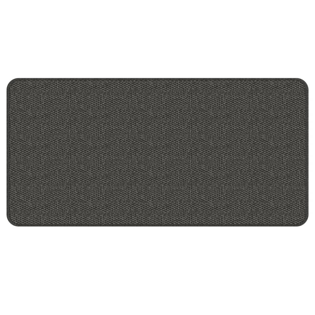 Tapijtloper 50x100 cm sisal-look antracietkleurig