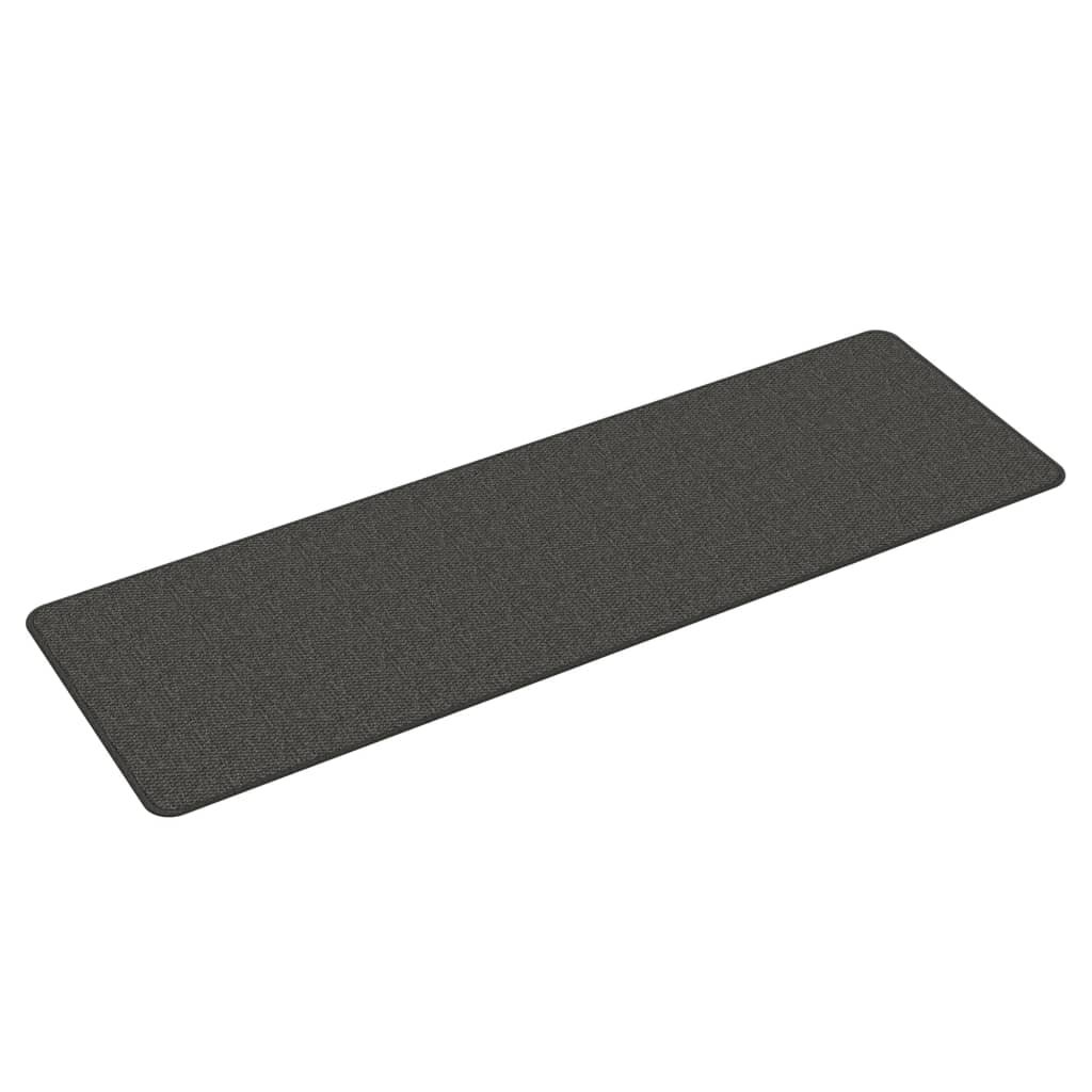 Tapijtloper 50x150 cm sisal-look antracietkleurig