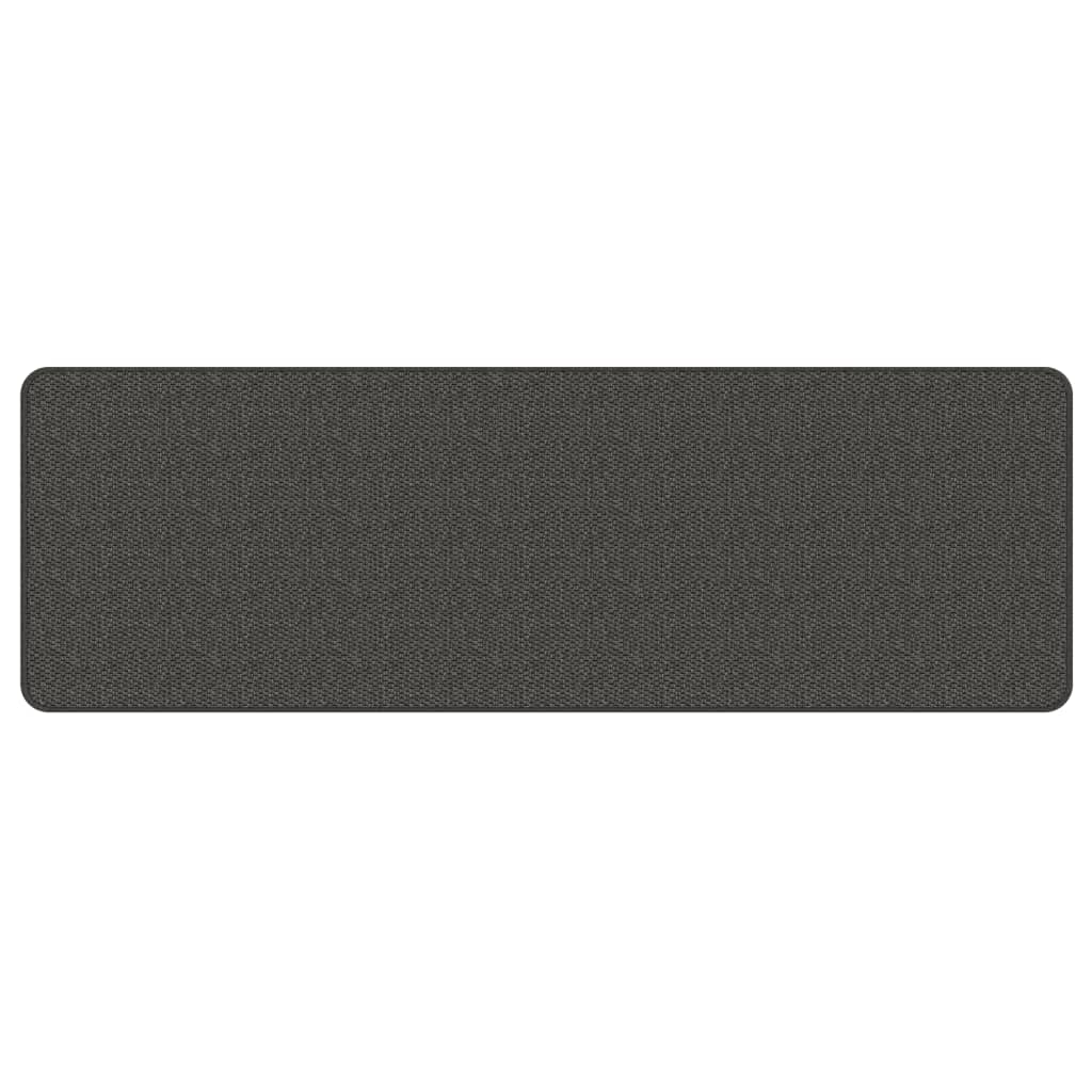 Tapijtloper 50x150 cm sisal-look antracietkleurig