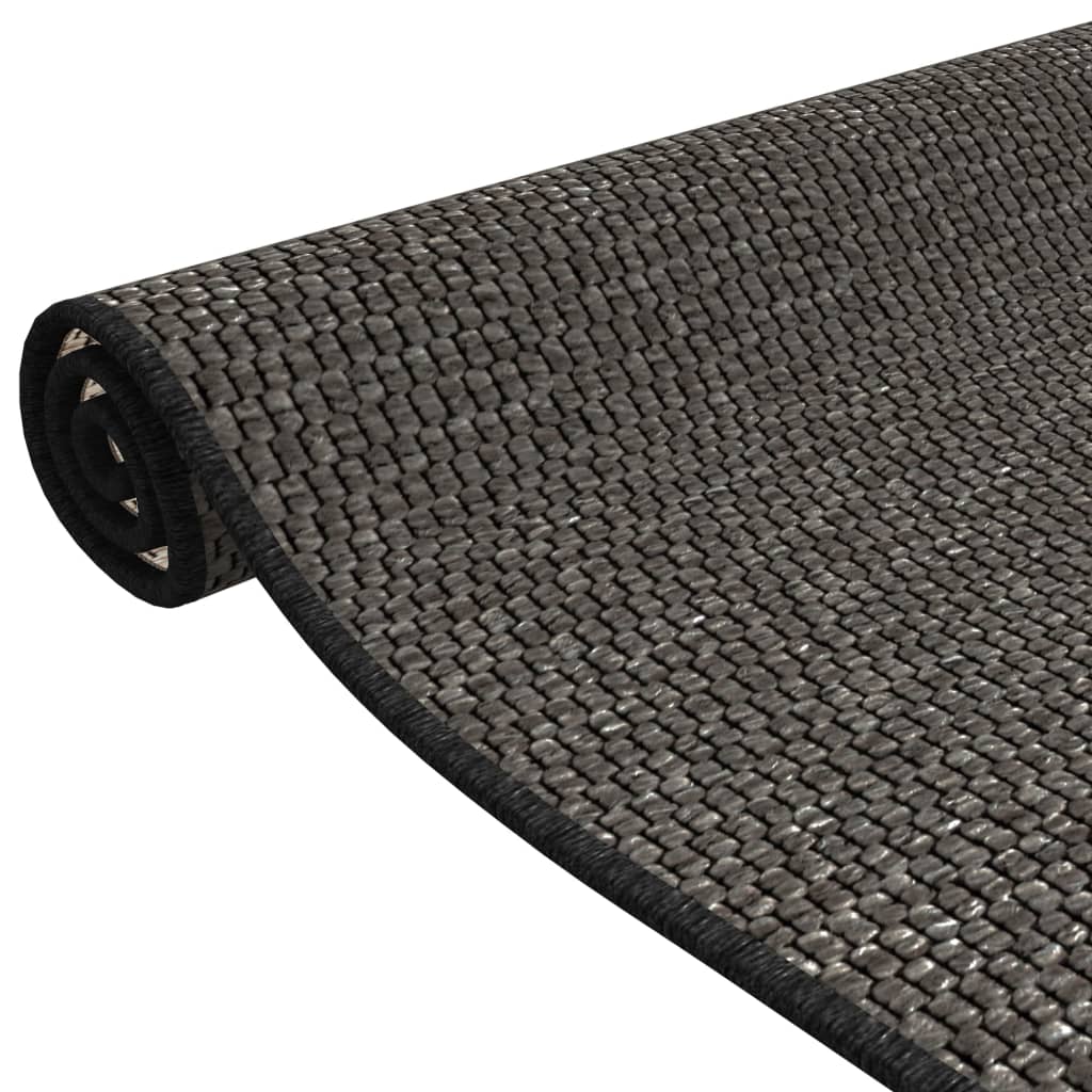 Tapijtloper 50x150 cm sisal-look antracietkleurig