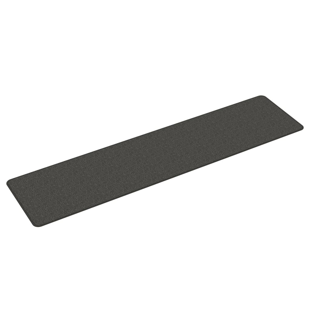 Tapijtloper 50x200 cm sisal-look antracietkleurig