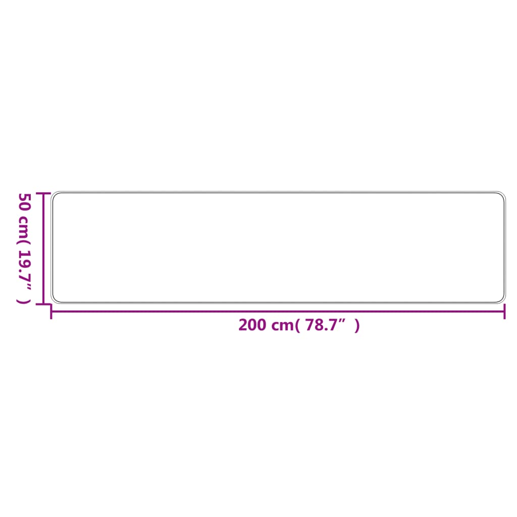 Tapijtloper 50x200 cm sisal-look antracietkleurig