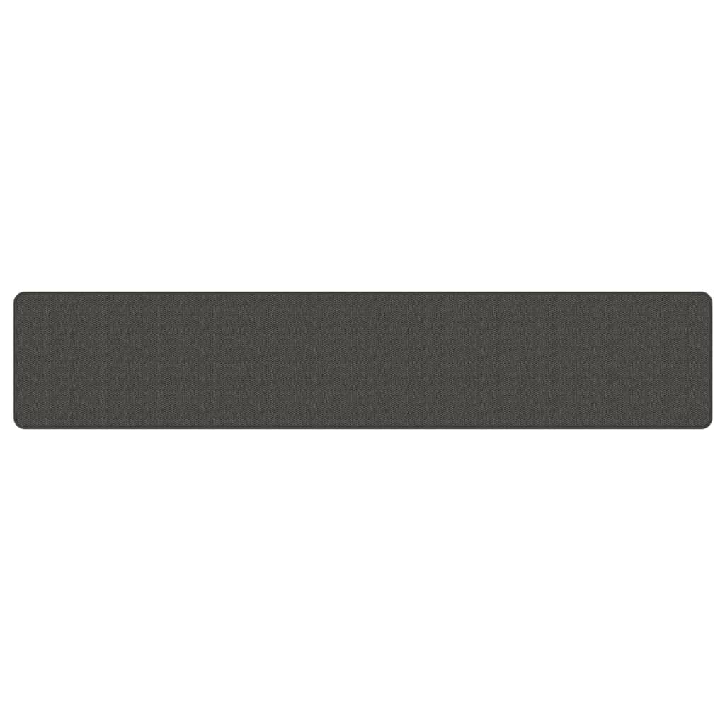 Tapijtloper 50x250 cm sisal-look antracietkleurig