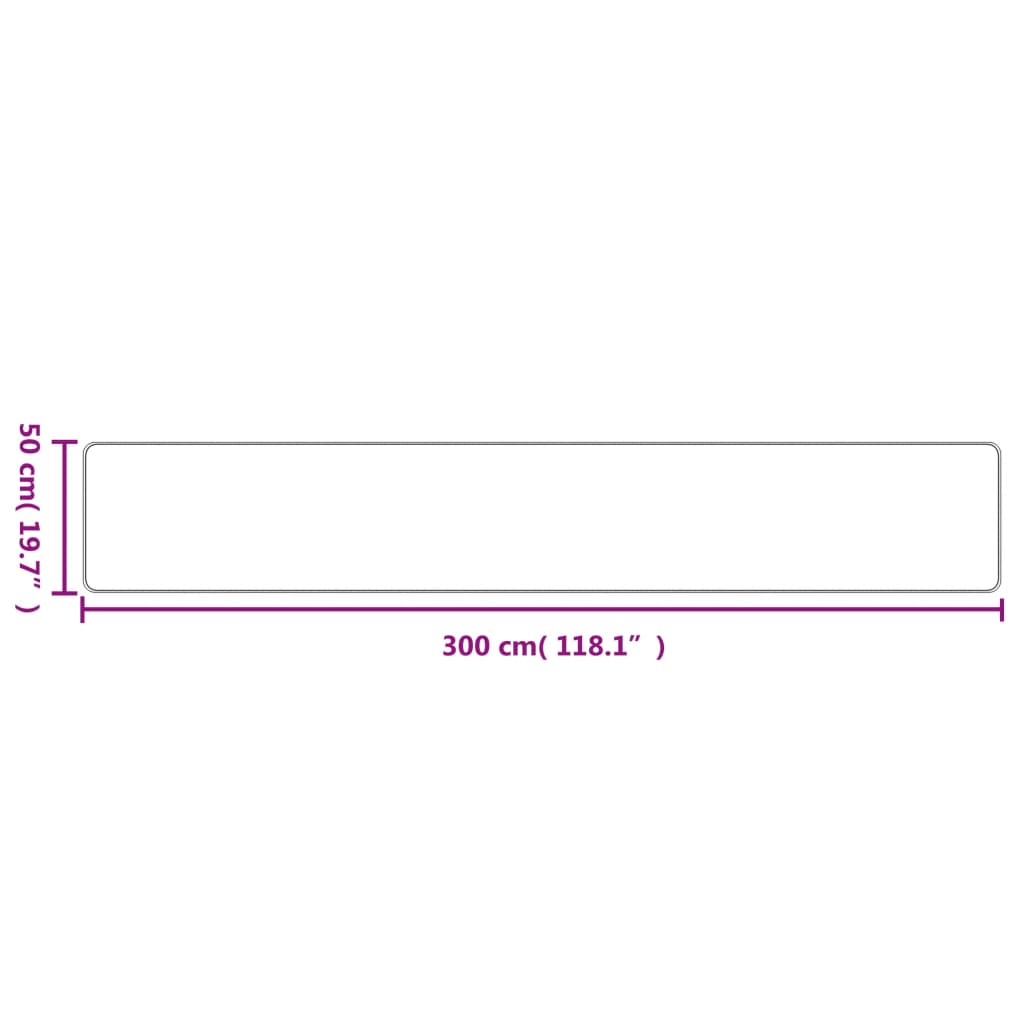 Tapijtloper 50x300 cm sisal-look antracietkleurig