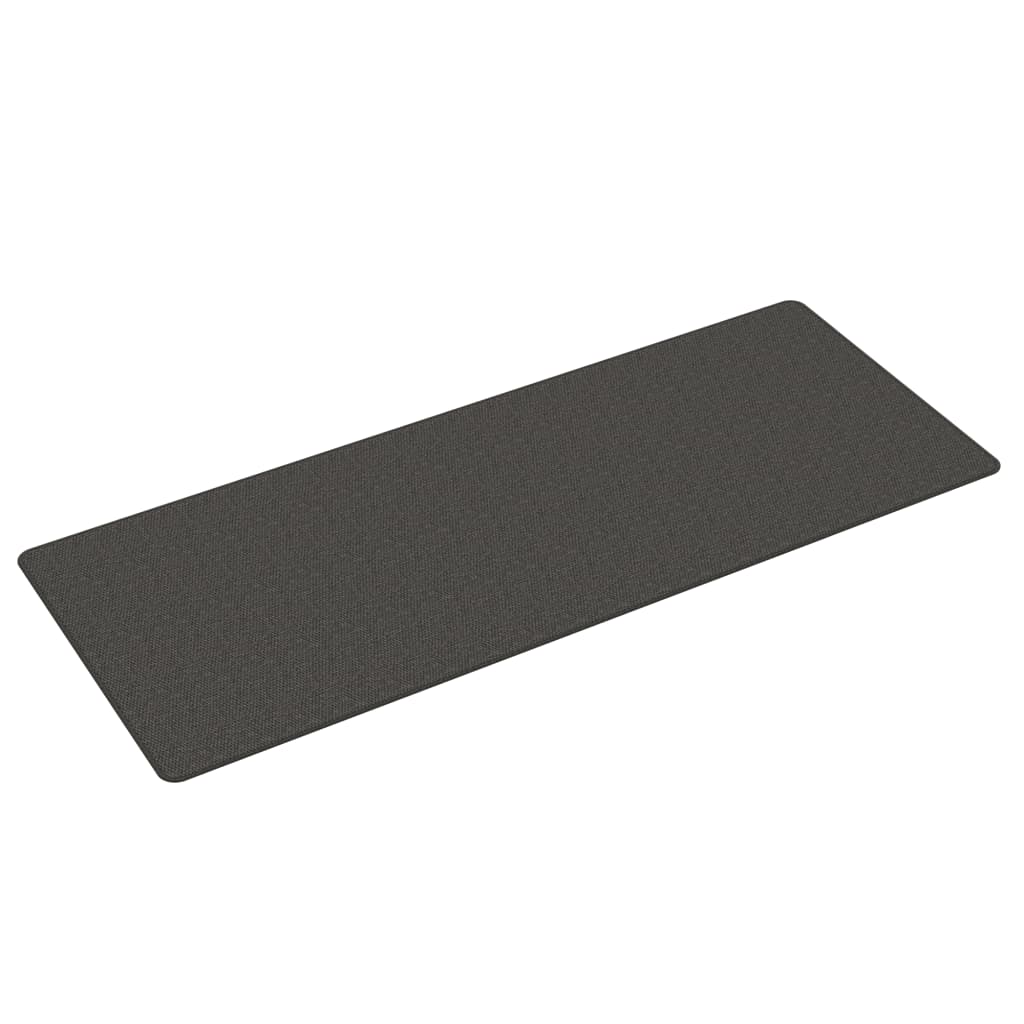 Tapijtloper 80x200 cm sisal-look antracietkleurig