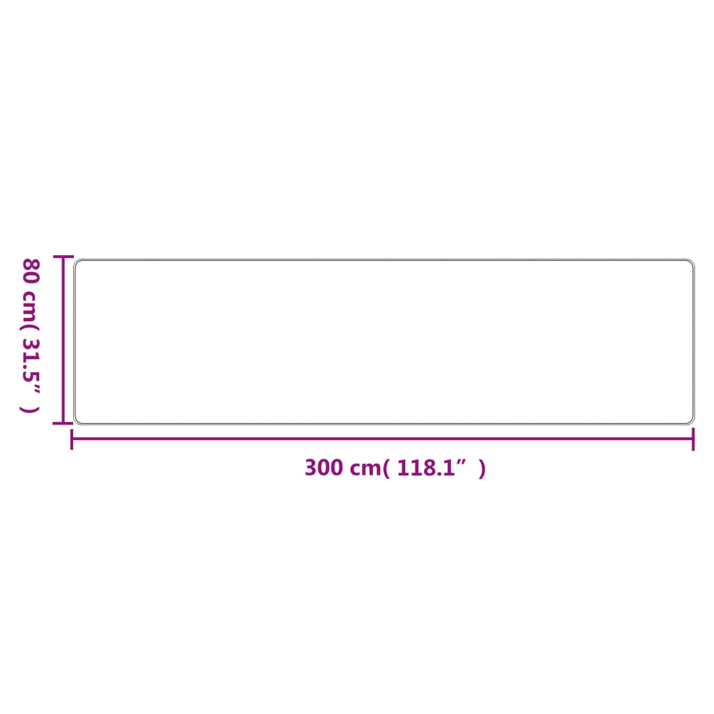 Tapijtloper 80x300 cm sisal-look antracietkleurig