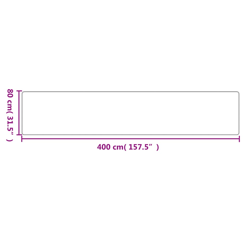 Tapijtloper 80x400 cm sisal-look antracietkleurig