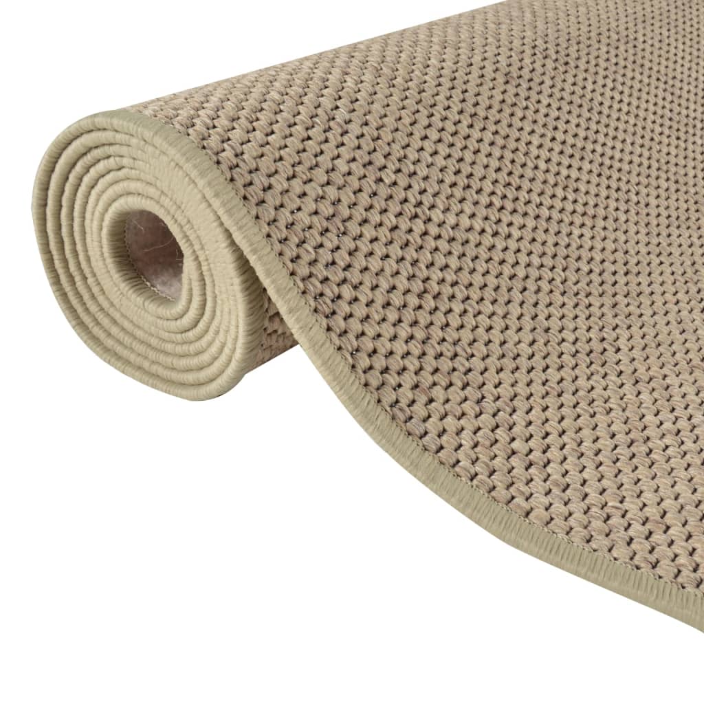 Tapijtloper 80x200 cm sisal-look zandkleurig