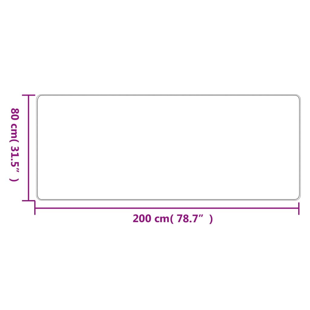 Tapijtloper 80x200 cm sisal-look zandkleurig
