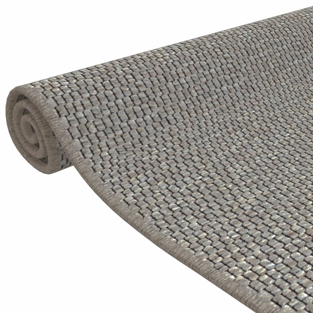Tapijtloper 50x100 cm sisal-look zilverkleurig