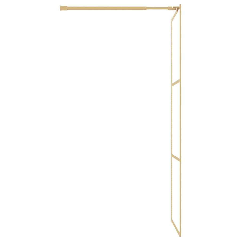 Inloopdouchewand transparant 80x195 cm ESG-glas goudkleurig