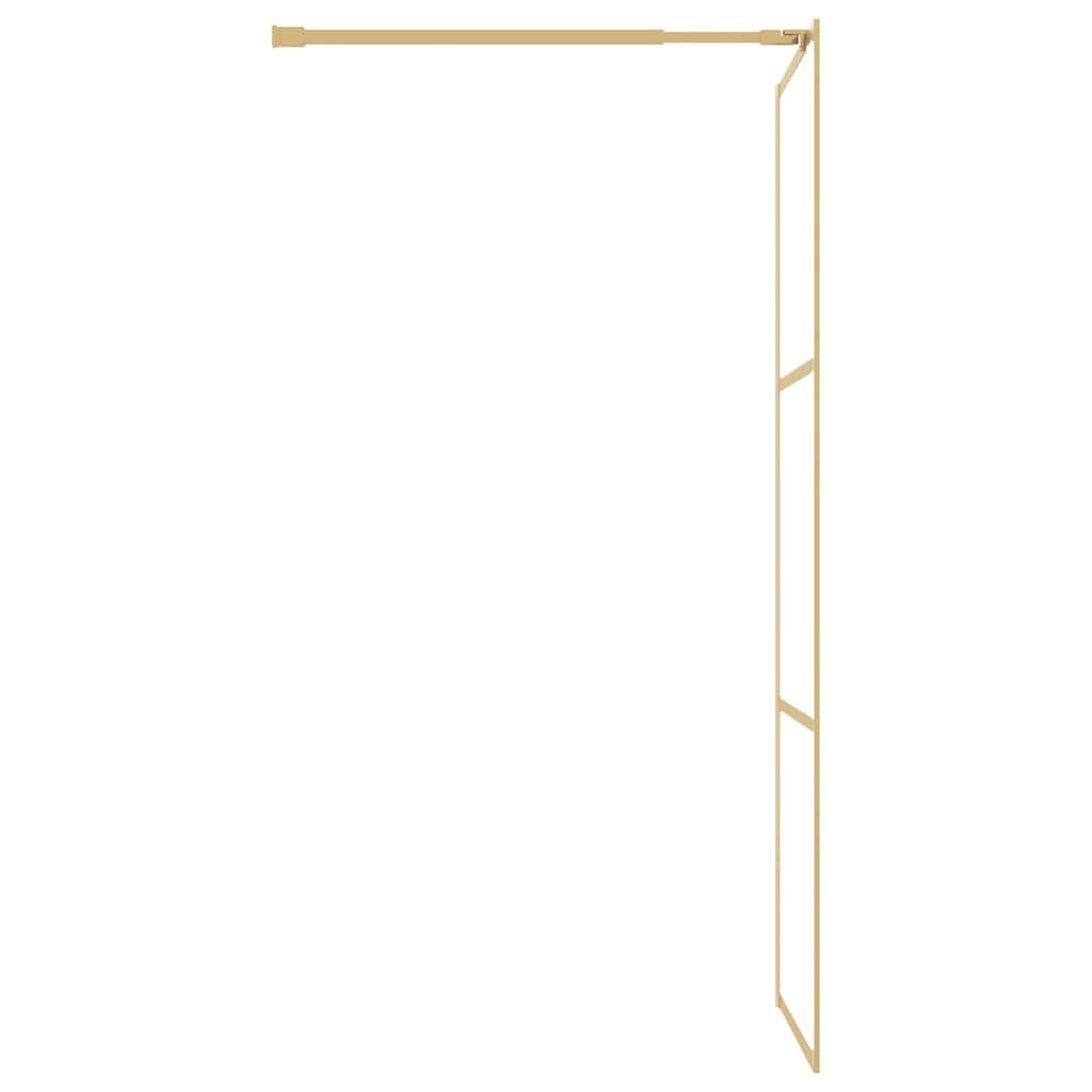 Inloopdouchewand transparant 90x195 cm ESG-glas goudkleurig