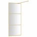 Inloopdouchewand transparant 90x195 cm ESG-glas goudkleurig