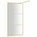 Inloopdouchewand transparant 100x195 cm ESG-glas goudkleurig