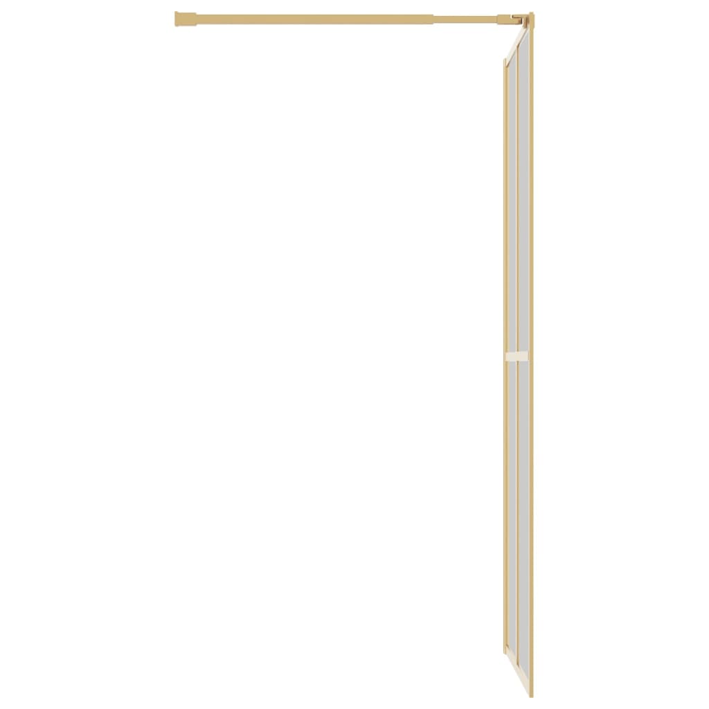 Inloopdouchewand transparant 80x195 cm ESG-glas goudkleurig
