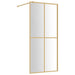 Inloopdouchewand transparant 100x195 cm ESG-glas goudkleurig