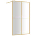 Inloopdouchewand transparant 118x195 cm ESG-glas goudkleurig