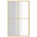 Inloopdouchewand transparant 118x195 cm ESG-glas goudkleurig