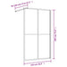 Inloopdouchewand transparant 118x195 cm ESG-glas goudkleurig