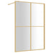 Inloopdouchewand transparant 140x195 cm ESG-glas goudkleurig