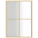 Inloopdouchewand transparant 140x195 cm ESG-glas goudkleurig