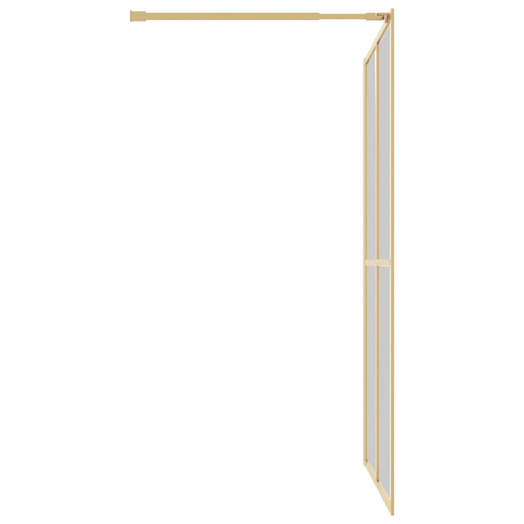 Inloopdouchewand transparant 140x195 cm ESG-glas goudkleurig