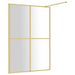 Inloopdouchewand transparant 140x195 cm ESG-glas goudkleurig