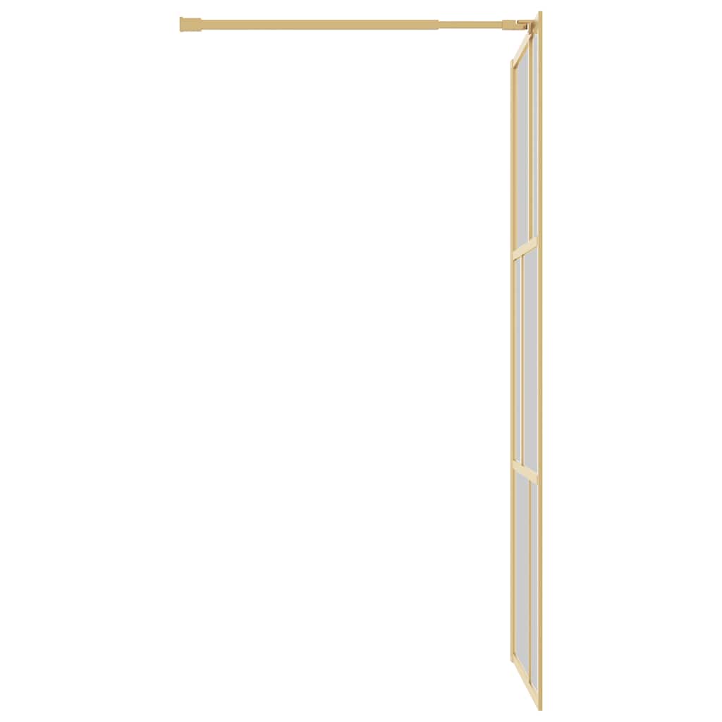 Inloopdouchewand transparant 80x195 cm ESG-glas goudkleurig
