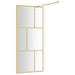 Inloopdouchewand transparant 80x195 cm ESG-glas goudkleurig