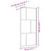 Inloopdouchewand transparant 80x195 cm ESG-glas goudkleurig