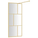 Inloopdouchewand transparant 90x195 cm ESG-glas goudkleurig