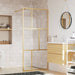 Inloopdouchewand transparant 90x195 cm ESG-glas goudkleurig