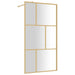 Inloopdouchewand transparant 100x195 cm ESG-glas goudkleurig