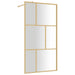 Inloopdouchewand transparant 115x195 cm ESG-glas goudkleurig
