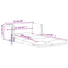 Slaapbank vloermodel 2-in-1 122x204x55 cm fluweel lichtgrijs