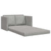 Slaapbank vloermodel 2-in-1 122x204x55 cm fluweel lichtgrijs