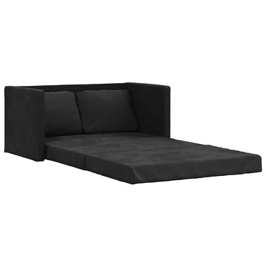 Slaapbank vloermodel 2-in-1 122x204x55 cm fluweel zwart