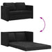 Slaapbank vloermodel 2-in-1 122x204x55 cm fluweel zwart