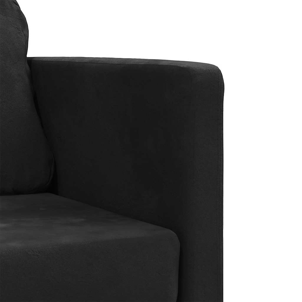 Slaapbank vloermodel 2-in-1 122x204x55 cm fluweel zwart