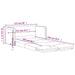 Slaapbank vloermodel 2-in-1 122x204x55 cm fluweel wijnrood