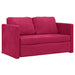 Slaapbank vloermodel 2-in-1 122x204x55 cm fluweel wijnrood