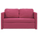 Slaapbank vloermodel 2-in-1 122x204x55 cm fluweel wijnrood