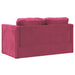 Slaapbank vloermodel 2-in-1 122x204x55 cm fluweel wijnrood