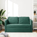 Slaapbank vloermodel 2-in-1 122x204x55 cm fluweel donkergroen