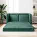 Slaapbank vloermodel 2-in-1 122x204x55 cm fluweel donkergroen