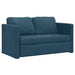 Slaapbank vloermodel 2-in-1 122x204x55 cm fluweel blauw