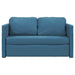 Slaapbank vloermodel 2-in-1 122x204x55 cm fluweel blauw